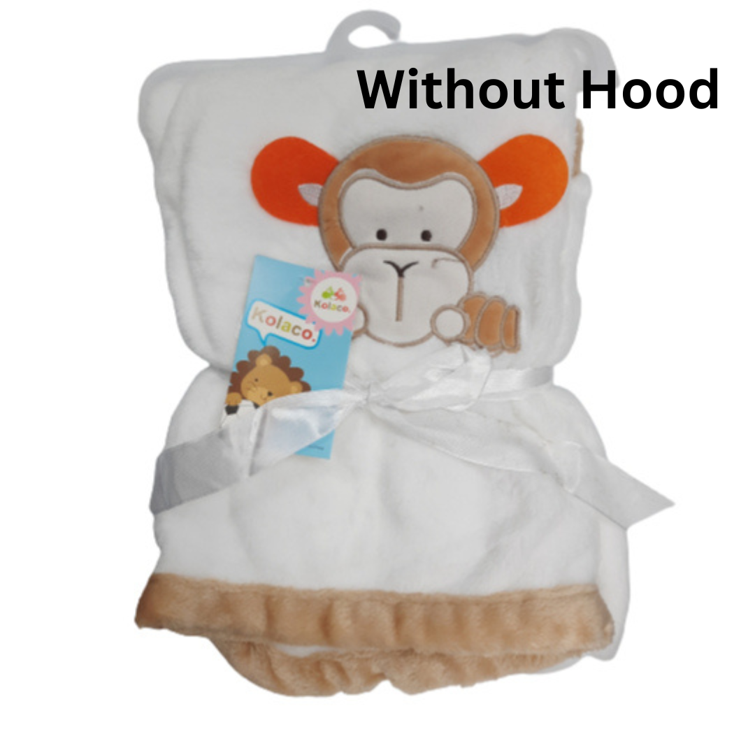 Boo&Bub Hooded Baby Blanket | Swaddle Newborn Thermal Soft Fleece Blanket Solid Bedding Set Cotton Quilt Infant Bedding - Boo & Bub