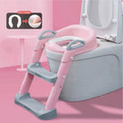 Kids Foldable Soft-Padded Cushion Toilet Training Seat With Anti-Slip Step Ladder | Potty Urinal stool training - Boo & Bub