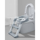 Kids Foldable Soft-Padded Cushion Toilet Training Seat With Anti-Slip Step Ladder | Potty Urinal stool training - Boo & Bub