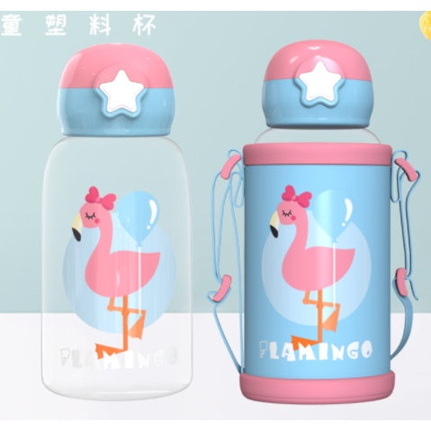 Kids Water Bottle BPA FREE 480ml with Drinking Straw Water Tumbler |  Leakproof Water Bottles Outdoor School - Boo & Bub
