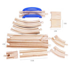 40pcs Wooden Railway Car | Early Educational Learning Puzzle Train Building Blocks Track Kids Toy - Boo & Bub