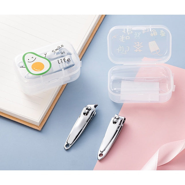 Cartoon Nail Clipper Set Cute Stainless Steel Travel Portable Home Pedicure Nail Ear Spoon Kits Manicure Trimming - Boo & Bub