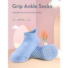 6 Pairs - 0 to 5 Years Anti-slip Socks | Cotton Ankle Grips Baby Toddler Kids Boys Girls breathable Comfortable Sport - Boo & Bub