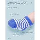6 Pairs - 0 to 5 Years Anti-slip Socks | Cotton Ankle Grips Baby Toddler Kids Boys Girls breathable Comfortable Sport - Boo & Bub