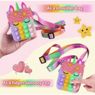 Cute Push Pop Purse | Fidget Toys Coin wallet bag Pops It Bubble Sensory Toys For Children Anti Stress Relief - Boo & Bub