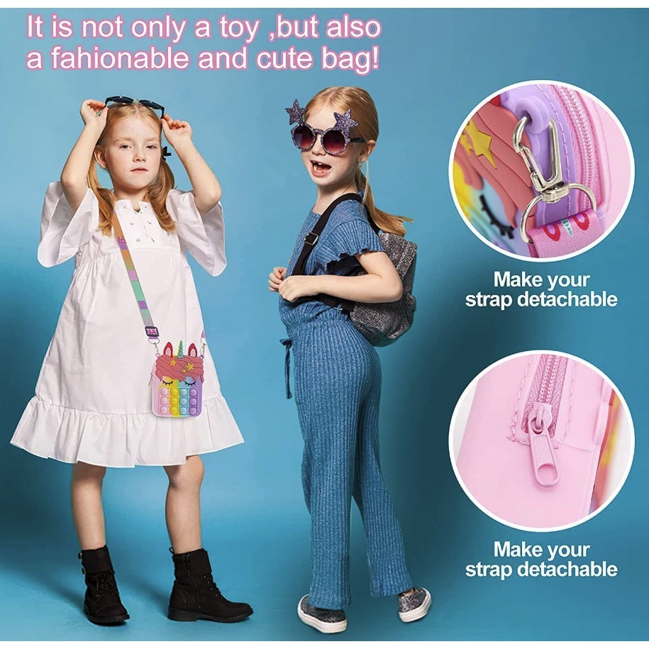 Cute Push Pop Purse | Fidget Toys Coin wallet bag Pops It Bubble Sensory Toys For Children Anti Stress Relief - Boo & Bub