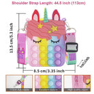 Cute Push Pop Purse | Fidget Toys Coin wallet bag Pops It Bubble Sensory Toys For Children Anti Stress Relief - Boo & Bub