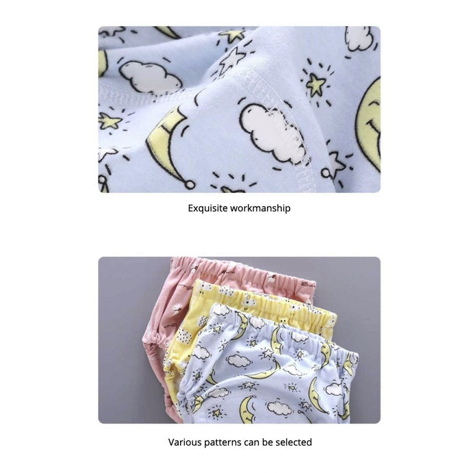 6 Layer - Boo&Bub Waterproof Reusable Cotton Baby Training Pant | Infant Shorts Underwear Cloth Diaper Nappies Panties - Boo & Bub