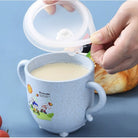 Boo&Bub Baby Training Wheat Straw water cup | Kid Feeding Training Milk Bottle double handles and lid leak-proof - Boo & Bub