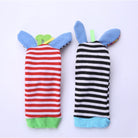 2 PCS - Boo&Bub Baby animals Cartoon hand Wrist foot Socks Rattle | Cute infant BB plush toy Early Educational Newborn - Boo & Bub