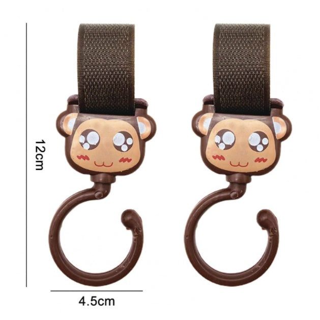 Cute Baby Hanger | Baby Multipurpose Stroller Hook Pram Cartoon Pattern Baby Car Accessories Organizer - Boo & Bub
