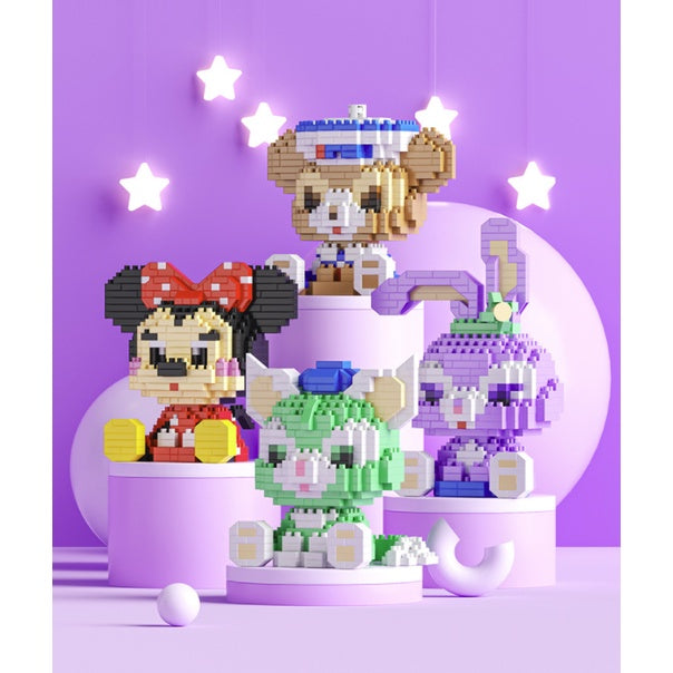 Boo&Bub Mini Cartoon Lego Block | DIY kid Disney Character Model Building Blocks Nano block Action Figures 积木 模型 - Boo & Bub