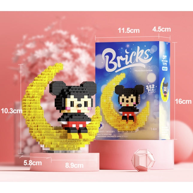 Boo&Bub Mini Cartoon Lego Block | DIY kid Disney Character Model Building Blocks Nano block Action Figures 积木 模型 - Boo & Bub