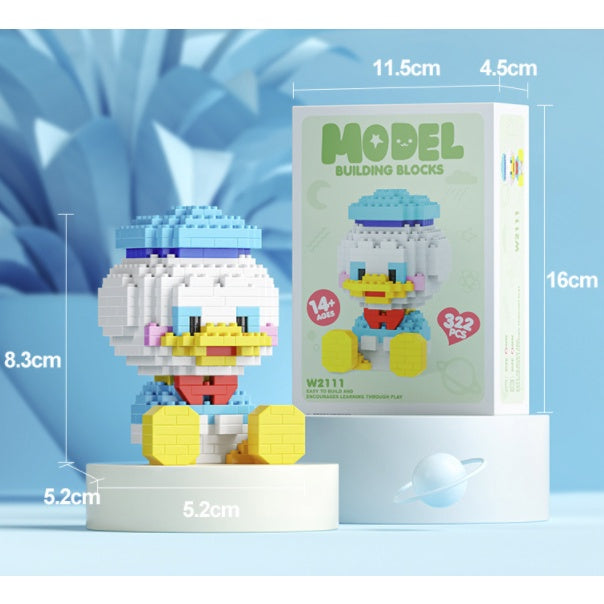 Boo&Bub Mini Cartoon Lego Block | DIY kid Disney Character Model Building Blocks Nano block Action Figures 积木 模型 - Boo & Bub