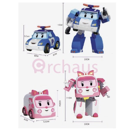 Robocar Transformation Car | Policar Toy for birthday christmas gift | Permainan kereta Poli robot budak kanak - Boo & Bub
