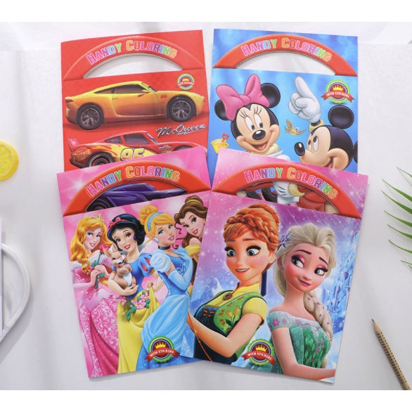 16-page Cartoon Coloring Sticker Book  | Cute Colouring Book Child Early Education Puzzle Learning Gift - Boo & Bub