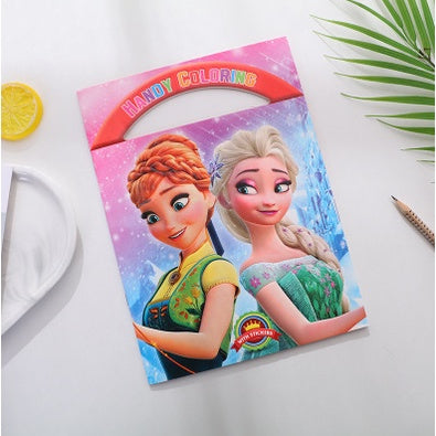 16-page Cartoon Coloring Sticker Book  | Cute Colouring Book Child Early Education Puzzle Learning Gift - Boo & Bub