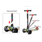 Kid Scooter Flashing Light Wheel | Foldable Aluminum skateboard kids Adjustable Height  Foot Scooters Toys Gifts - Boo & Bub