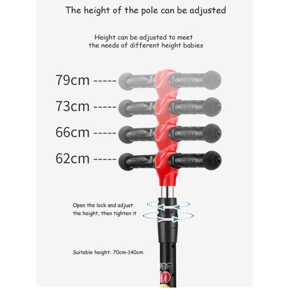 Kid Scooter Flashing Light Wheel | Foldable Aluminum skateboard kids Adjustable Height  Foot Scooters Toys Gifts - Boo & Bub