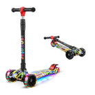 Kid Scooter Flashing Light Wheel | Foldable Aluminum skateboard kids Adjustable Height  Foot Scooters Toys Gifts - Boo & Bub