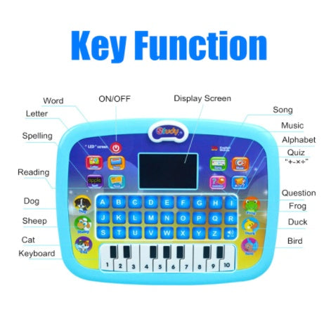 Educational Computer Toy with LED Screen Display | Early Learning Tablet Toddler Multifunction Music Song Toy Kids - Boo & Bub