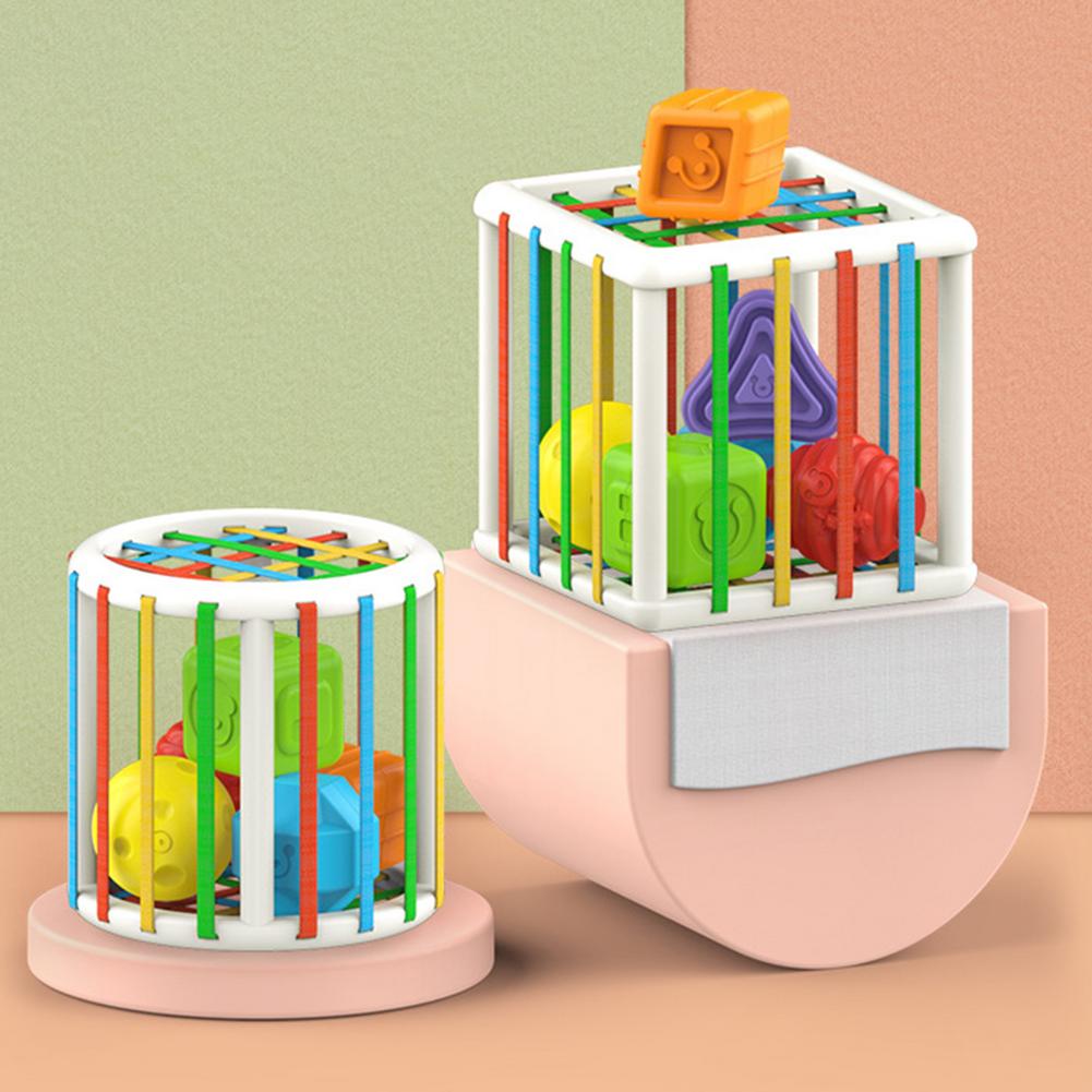 Shape Sorting Toy | Motor Skill Touch Grasp Toy Color Cognition Sensory Toy Kids Cube Montessori Educational Baby - Boo & Bub