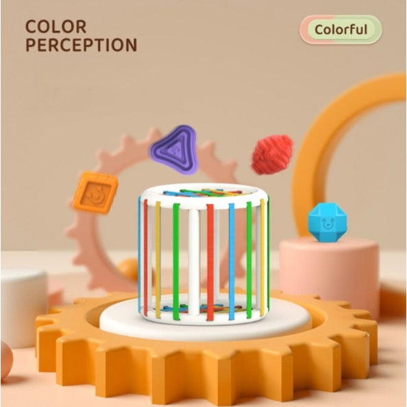 Shape Sorting Toy | Motor Skill Touch Grasp Toy Color Cognition Sensory Toy Kids Cube Montessori Educational Baby - Boo & Bub