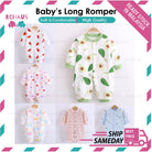 Baby Long Sleeve sleepsuit Romper Pyjamas | Cotton Clothes Newborn Cute Rompers Baby boy Girl Kids - Boo & Bub