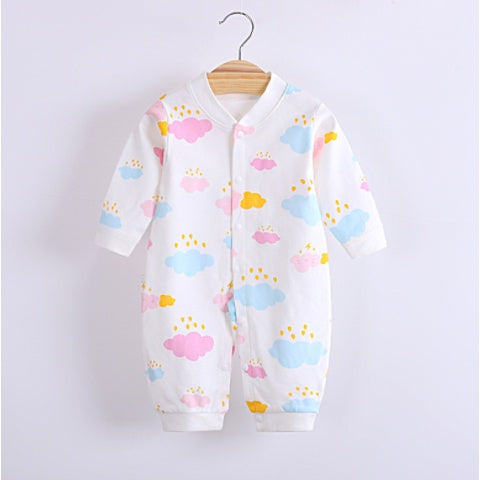 Baby Long Sleeve sleepsuit Romper Pyjamas | Cotton Clothes Newborn Cute Rompers Baby boy Girl Kids - Boo & Bub