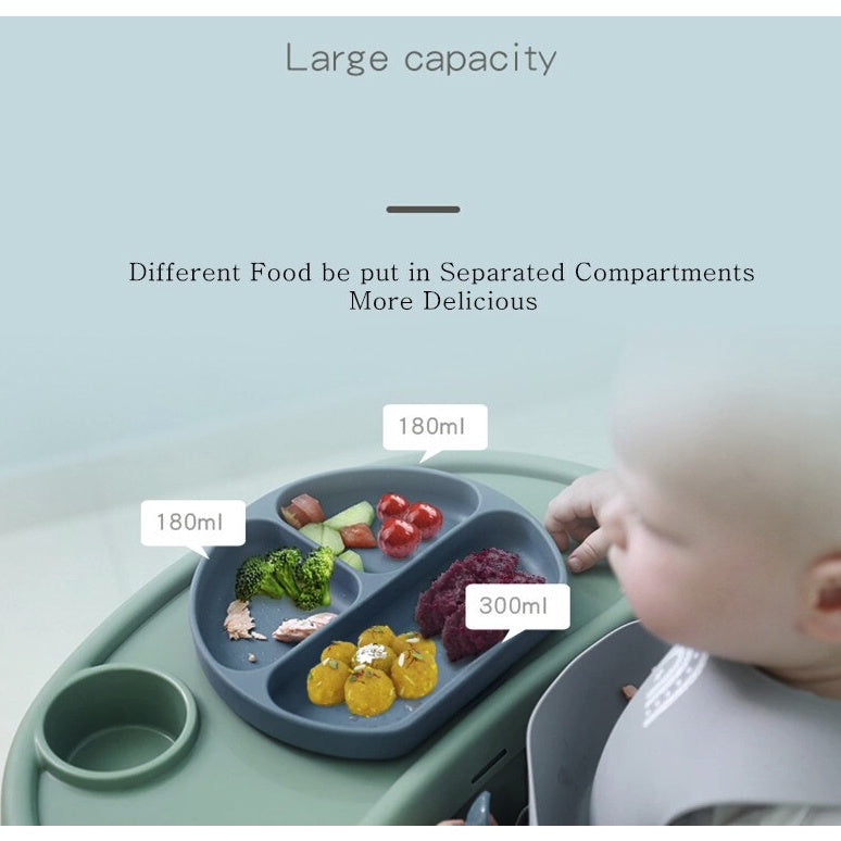 Baby Silicone Dining Set | Suction Plate BPA Free Microwavable Bowl Food Grade Training Dinning Tableware - Boo & Bub
