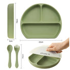 Baby Silicone Dining Set | Suction Plate BPA Free Microwavable Bowl Food Grade Training Dinning Tableware - Boo & Bub