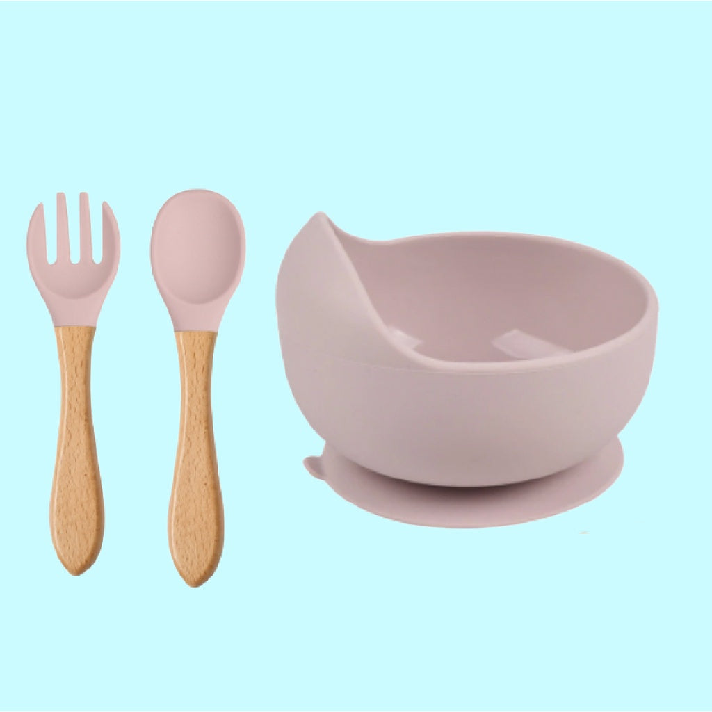 Baby Silicone Dining Set | Suction Plate BPA Free Microwavable Bowl Food Grade Training Dinning Tableware - Boo & Bub