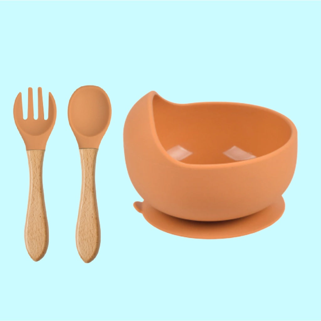 Baby Silicone Dining Set | Suction Plate BPA Free Microwavable Bowl Food Grade Training Dinning Tableware - Boo & Bub