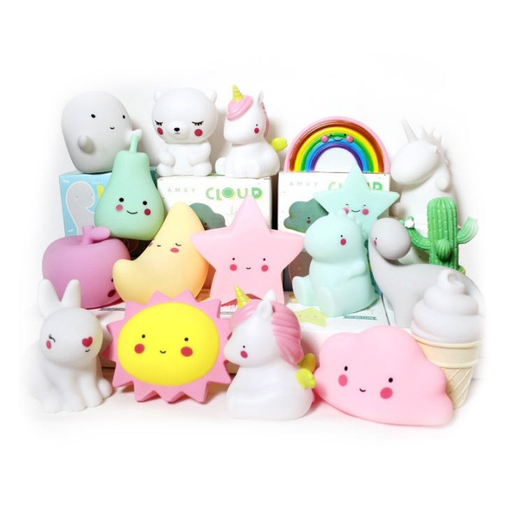 Cute Mini Lamp | Silicone Night Light Cloud Star Moon Mushroom Led for Kids Baby Bedroom Desktop Decor Night Lights - Boo & Bub