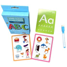 Learning Flash Cards with Erasable Pen | English Kids Educational Toys Alphabet Number Early Learning Flashcard - Boo & Bub