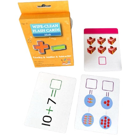 Learning Flash Cards with Erasable Pen | English Kids Educational Toys Alphabet Number Early Learning Flashcard - Boo & Bub