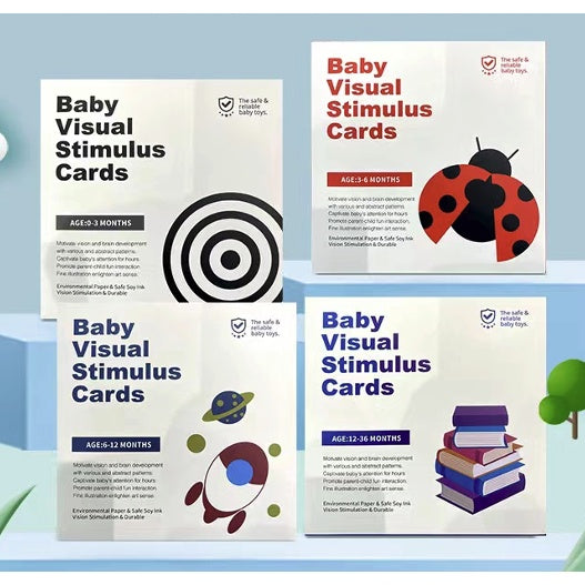Baby Visual Stimulation Training Card | Black White High Contrast Early Educational Learning Flash Cards - Boo & Bub