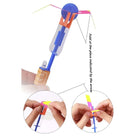 LED Slingshot Bamboo Shoe | Dragonfly Parachute Light Shooting Catapult Flying Arrows Kids Toys for Kid - Boo & Bub