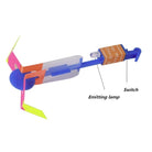 LED Slingshot Bamboo Shoe | Dragonfly Parachute Light Shooting Catapult Flying Arrows Kids Toys for Kid - Boo & Bub
