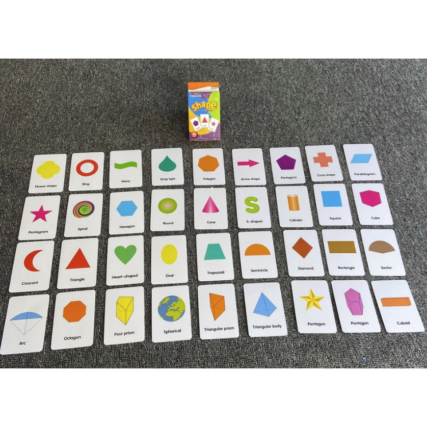 36pcs Double Side Big Flash Cards | Baby Children Cognition Body Parts Animal Fruits Flashcards Montessori - Boo & Bub