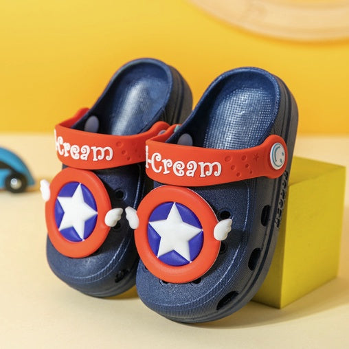 Kids Cartoon Crocs Shoe |  Summer Slippers Flipflop Casual wear shoes | Kasut Clog Kartun Antislip selipar - Boo & Bub