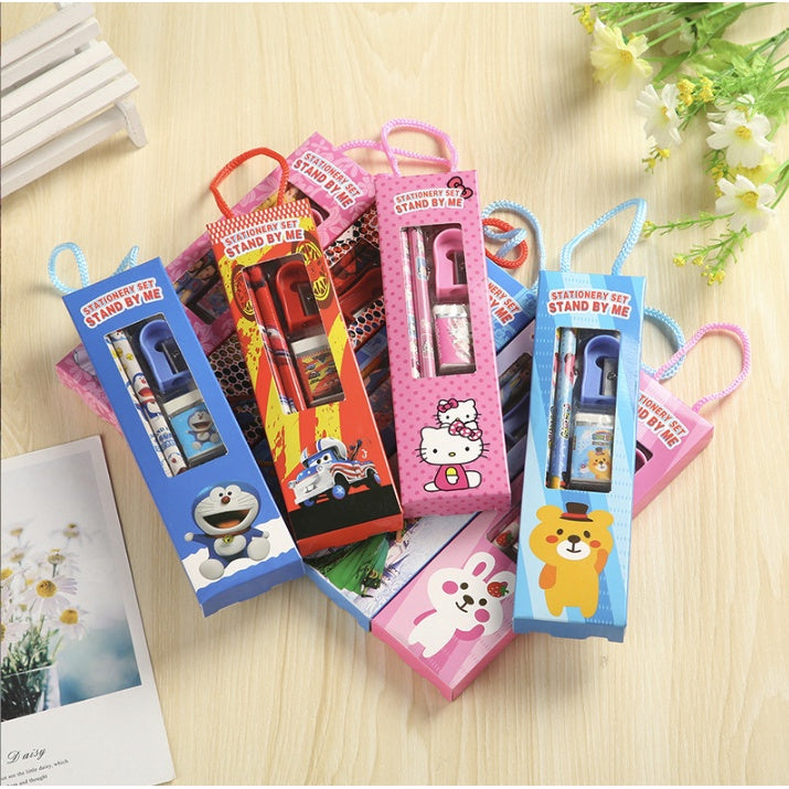 5pcs Pencil Stationery Set with Box | Gift Goodies Setfor children birthday christmas party | pensil Kartun - Boo & Bub
