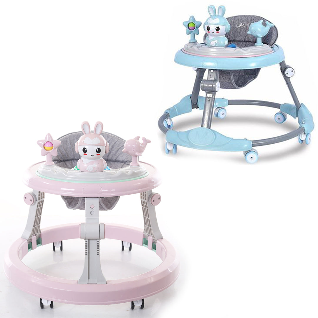 Baby Foldable walker | safe anti-o-leg multi-function anti-rollover babies bumper sit children learn to walk - Boo & Bub