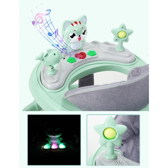 Baby Foldable walker | safe anti-o-leg multi-function anti-rollover babies bumper sit children learn to walk - Boo & Bub