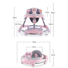 Baby Foldable walker | safe anti-o-leg multi-function anti-rollover babies bumper sit children learn to walk - Boo & Bub