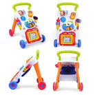 Baby Walker | Stand-to-Sit Trolley High Quality Kids Gift For Toddler Learning Walk Music Piano Phone Drawing Toy - Boo & Bub