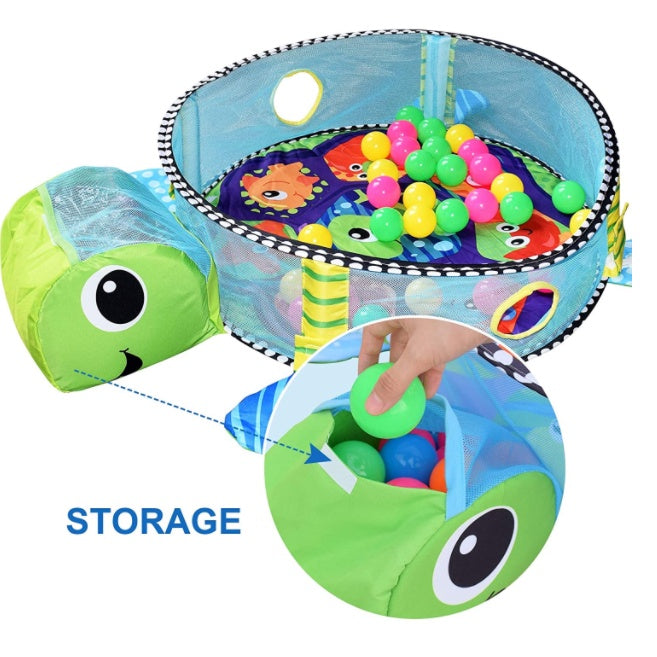 3-in-1 Baby Activity Gym Mat | Crawling Blanket Infant Game Pad Play Rug Turtle Design Play Mat Children Kids Gift - Boo & Bub