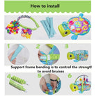 3-in-1 Baby Activity Gym Mat | Crawling Blanket Infant Game Pad Play Rug Turtle Design Play Mat Children Kids Gift - Boo & Bub