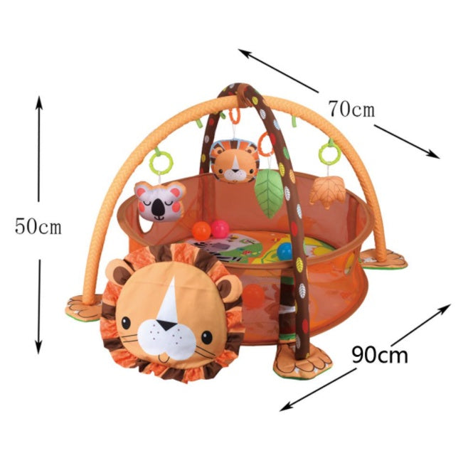 3-in-1 Baby Activity Gym Mat | Crawling Blanket Infant Game Pad Play Rug Turtle Design Play Mat Children Kids Gift - Boo & Bub