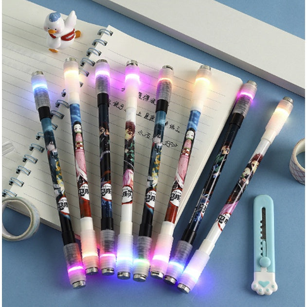 1Pcs - Illuminated Spinning Pen | Led Creative Rolling Special Stationery Kids Release Pressure Viral Spin Toy - Boo & Bub